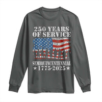 250 Years Of Service Semiquincentennial Long Sleeve Shirt US Military Army Birthday American Flag