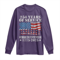 250 Years Of Service Semiquincentennial Long Sleeve Shirt US Military Army Birthday American Flag