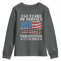 250 Years Of Service Semiquincentennial Youth Sweatshirt US Military Army Birthday American Flag