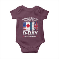 Operation Overlord D Day Normandy France WWII Never Forget Baby Onesie