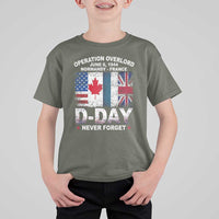 Operation Overlord D Day Normandy France WWII Never Forget T Shirt For Kid