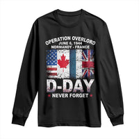 Operation Overlord D Day Normandy France WWII Never Forget Long Sleeve Shirt