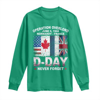 Operation Overlord D Day Normandy France WWII Never Forget Long Sleeve Shirt