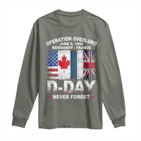 Operation Overlord D Day Normandy France WWII Never Forget Long Sleeve Shirt