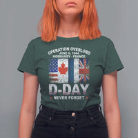 Operation Overlord D Day Normandy France WWII Never Forget T Shirt For Women