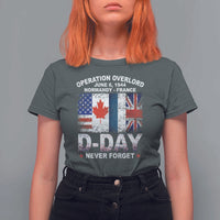 Operation Overlord D Day Normandy France WWII Never Forget T Shirt For Women
