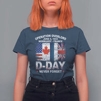 Operation Overlord D Day Normandy France WWII Never Forget T Shirt For Women