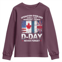 Operation Overlord D Day Normandy France WWII Never Forget Youth Sweatshirt