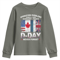 Operation Overlord D Day Normandy France WWII Never Forget Youth Sweatshirt