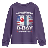 Operation Overlord D Day Normandy France WWII Never Forget Youth Sweatshirt