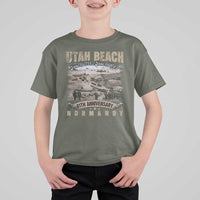 Utah Beach D Day 81 ST Anniversary Honor History Normandy WWII T Shirt For Kid