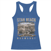 Utah Beach D Day 81 ST Anniversary Honor History Normandy WWII Racerback Tank Top