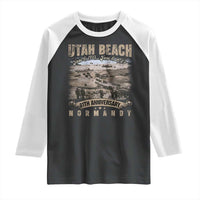 Utah Beach D Day 81 ST Anniversary Honor History Normandy WWII Raglan Shirt