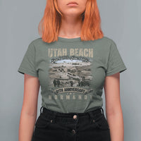 Utah Beach D Day 81 ST Anniversary Honor History Normandy WWII T Shirt For Women