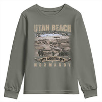 Utah Beach D Day 81 ST Anniversary Honor History Normandy WWII Youth Sweatshirt