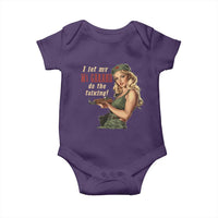 I Let My M1 Garand Do The Talking Baby Onesie WWII Pin Up