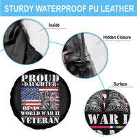 Proud Daughter Of A World War II Veteran Spare Tire Cover American Flag Army Boots - Wonder Print Shop