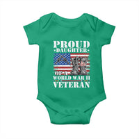 Proud Daughter Of A World War II Veteran Baby Onesie American Flag Army Boots - Wonder Print Shop