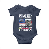 Proud Daughter Of A World War II Veteran Baby Onesie American Flag Army Boots - Wonder Print Shop