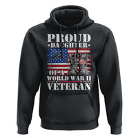 Proud Daughter Of A World War II Veteran Hoodie American Flag Army Boots - Wonder Print Shop