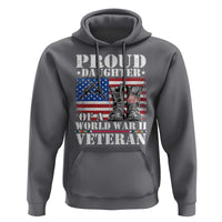 Proud Daughter Of A World War II Veteran Hoodie American Flag Army Boots - Wonder Print Shop