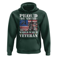 Proud Daughter Of A World War II Veteran Hoodie American Flag Army Boots - Wonder Print Shop