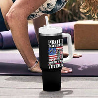 Proud Daughter Of A World War II Veteran Tumbler With Handle American Flag Army Boots - Wonder Print Shop