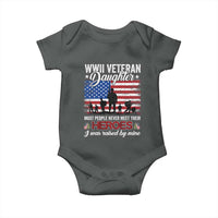 WWII Veteran Daughter Most People Never Meet Their Heroes I Was Raised By Mine Baby Onesie American Flag - Wonder Print Shop