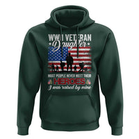 WWII Veteran Daughter Most People Never Meet Their Heroes I Was Raised By Mine Hoodie American Flag - Wonder Print Shop