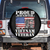 Proud Daughter Of A Vietnam Veteran Spare Tire Cover American Flag Army Boots