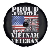 Proud Daughter Of A Vietnam Veteran Spare Tire Cover American Flag Army Boots