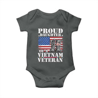 Proud Daughter Of A Vietnam Veteran Baby Onesie American Flag Army Boots