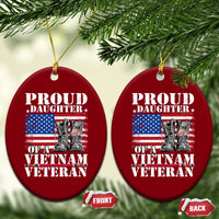 Proud Daughter Of A Vietnam Veteran Ceramic Ornament American Flag Army Boots