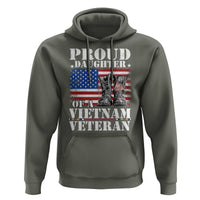Proud Daughter Of A Vietnam Veteran Hoodie American Flag Army Boots