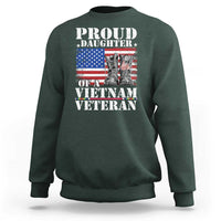 Proud Daughter Of A Vietnam Veteran Sweatshirt American Flag Army Boots