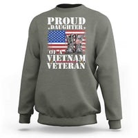Proud Daughter Of A Vietnam Veteran Sweatshirt American Flag Army Boots
