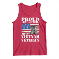 Proud Daughter Of A Vietnam Veteran Tank Top American Flag Army Boots