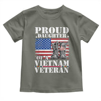 Proud Daughter Of A Vietnam Veteran Toddler T Shirt American Flag Army Boots