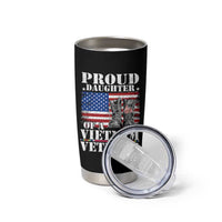 Proud Daughter Of A Vietnam Veteran Tumbler Cup American Flag Army Boots