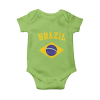 Vintage Brazil Flag Patriotic Brazilian Pride Baby Onesie