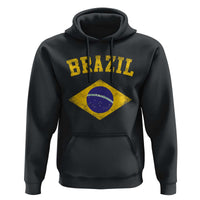 Vintage Brazil Flag Patriotic Brazilian Pride Hoodie
