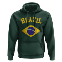 Vintage Brazil Flag Patriotic Brazilian Pride Hoodie