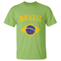 Vintage Brazil Flag Patriotic Brazilian Pride T Shirt