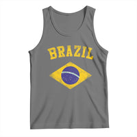 Vintage Brazil Flag Patriotic Brazilian Pride Tank Top