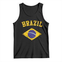 Vintage Brazil Flag Patriotic Brazilian Pride Tank Top