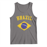 Vintage Brazil Flag Patriotic Brazilian Pride Tank Top