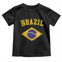Vintage Brazil Flag Patriotic Brazilian Pride Toddler T Shirt