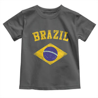 Vintage Brazil Flag Patriotic Brazilian Pride Toddler T Shirt