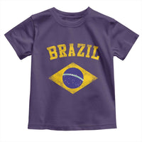 Vintage Brazil Flag Patriotic Brazilian Pride Toddler T Shirt