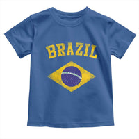 Vintage Brazil Flag Patriotic Brazilian Pride Toddler T Shirt